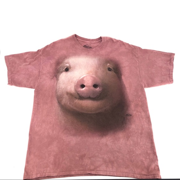 The Mountain Pig Shirt Tie Dye Top Pink 2XL Plus